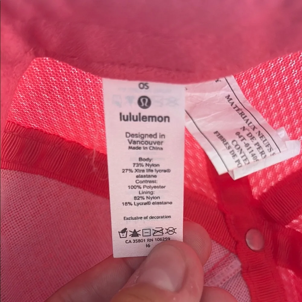 Lululemon Athletica Pink Mesh Cap - Picture 2 of 6